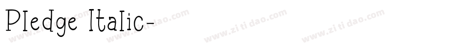 Pledge Italic字体转换